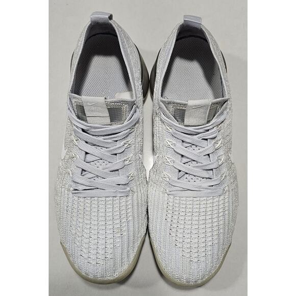Nike Air VaporMax Flyknit Pure Platinum White Women\'s Running Shoes Size 7.5